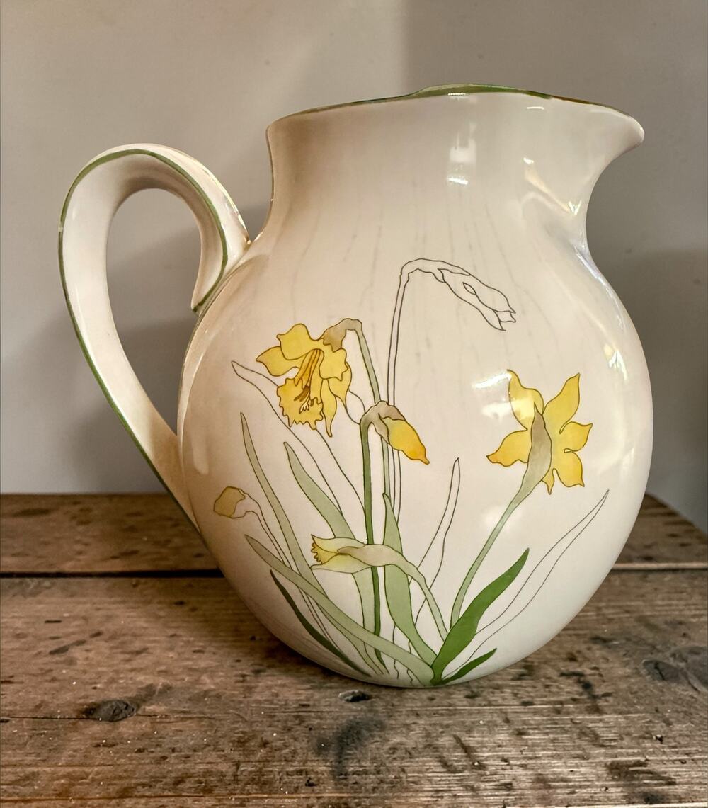 Vintage Block Spal Portugal "Daffodil" Pitcher by Mary Lou Goertzen